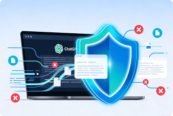 Prevent data leaks before text or files reach AI tools